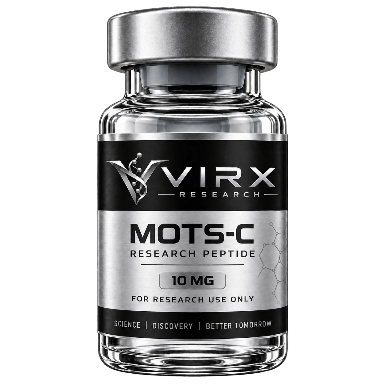 VIRX research vial with lot-coded label